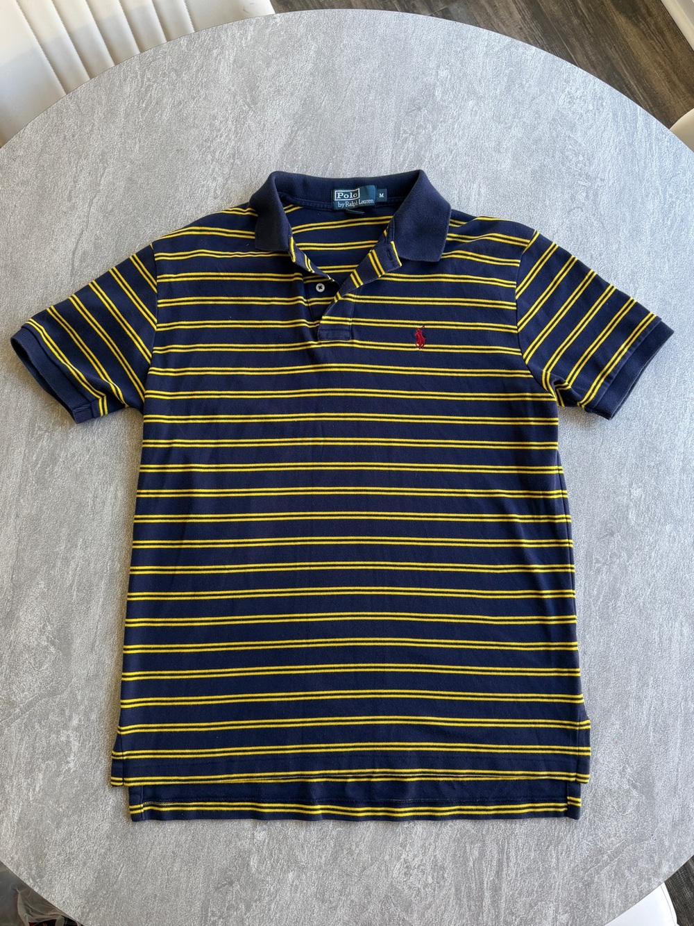 Polo Ralph Lauren Men's Custom Fit Short Sleeve Polo Shirt EH6 Yellow Medium